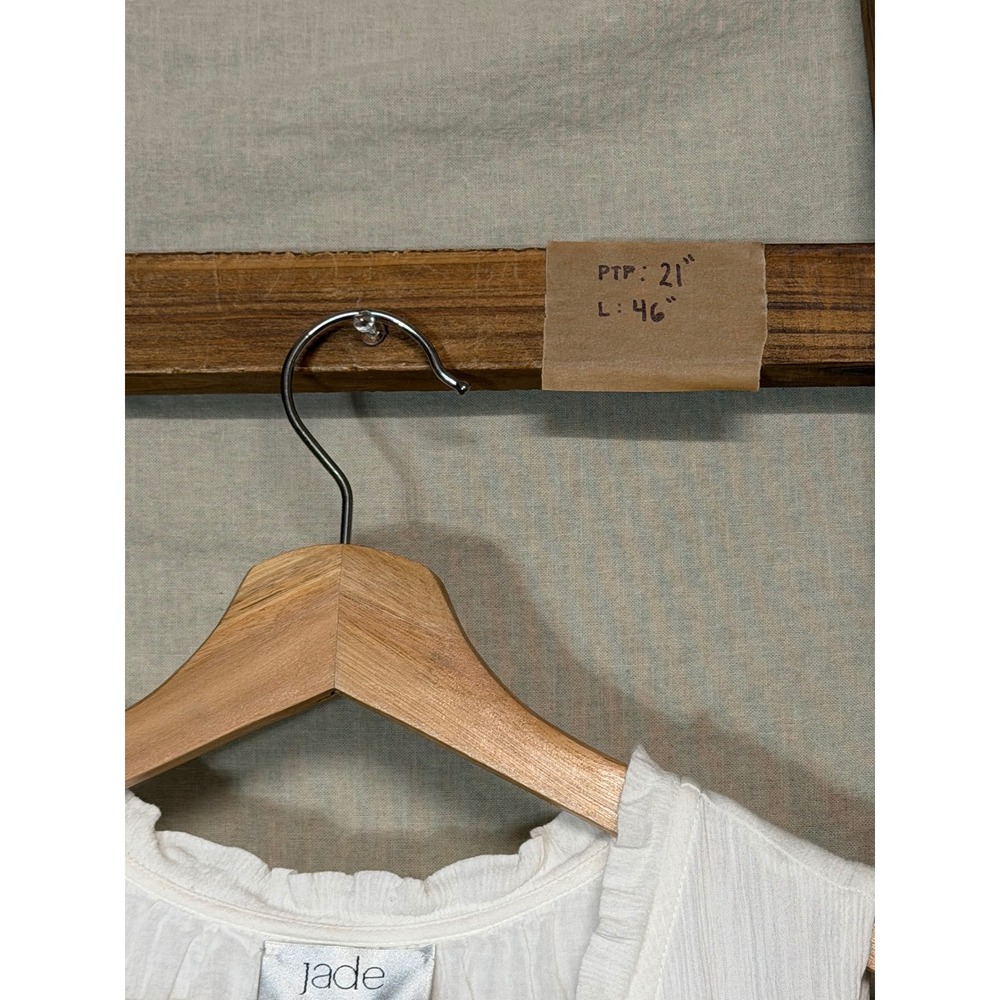 Johnny Was Jade Ziva Tiered Dress White Eyelet Lace Women's Size L - Picture 8 of 8